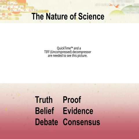 The nature of science refers to science as a process of learning and generati...