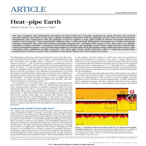 Heat-pipe Earth