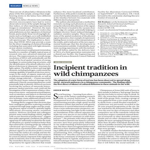 Animal behaviour: Incipient tradition in wild chimpanzees