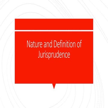 Nature and definition of jurisprudence