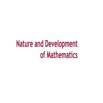 Nature and Development of Mathematics.pptx