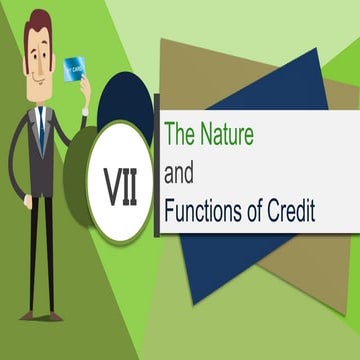 Nature and Function of Credit | PPTX