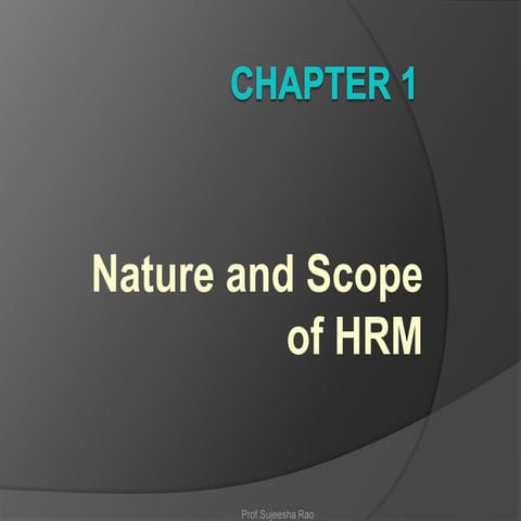 Nature and scope of hrm