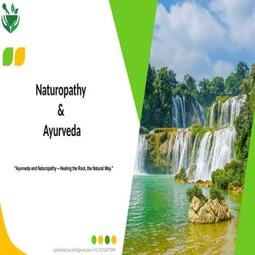 Nature Cure.pptx Nature Cure is a drugless healing system that uses natural e...