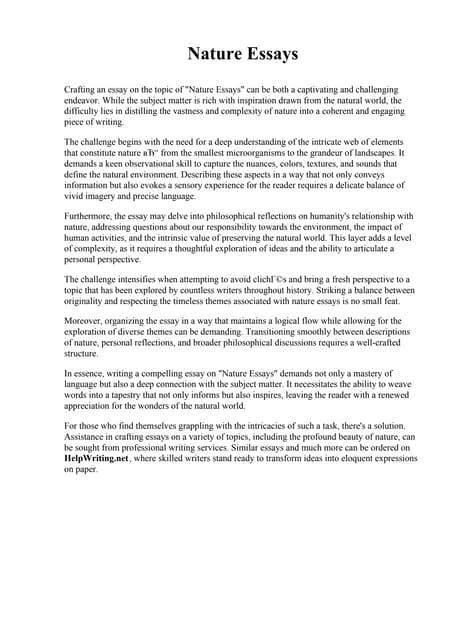 Essay About Nature.pdf