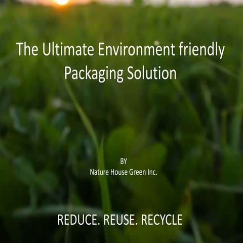 Presentation on eco friendly packaging materials | PPTX
