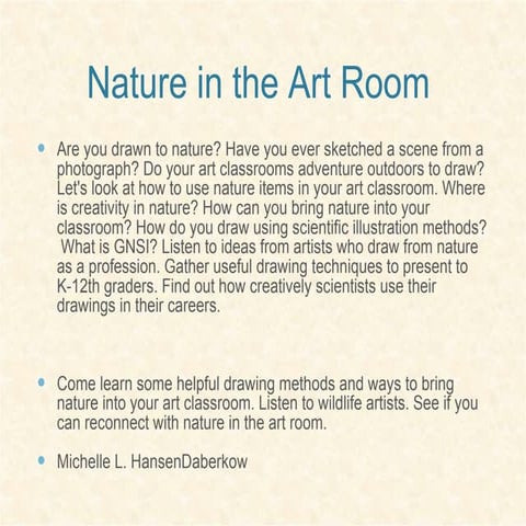 Nature in the art room