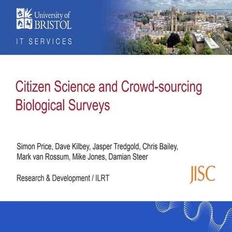 Citizen Science and Crowd-sourcing Biological Surveys