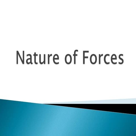 Nature of forces