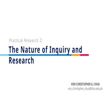 Nature of Inquiry and Research powerpoint