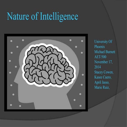 Nature of intelligence presentation