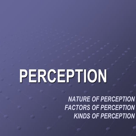  Perception