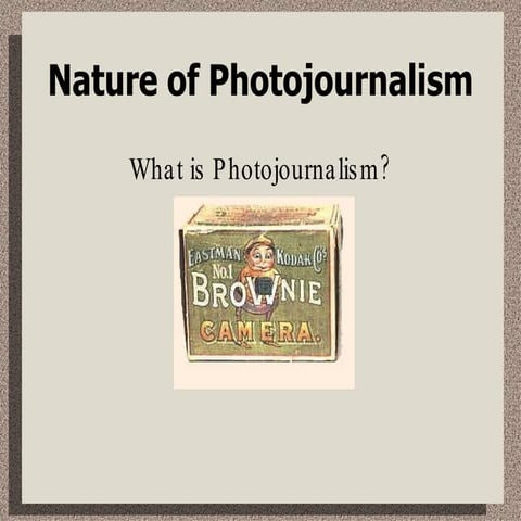 Nature of photojournalism