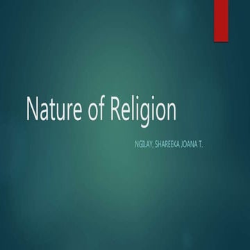 Nature of religion