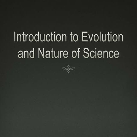 Nature of science and evolution
