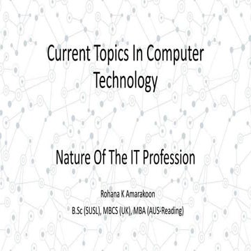 Nature of the it profession