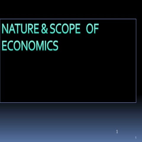 Scope of Economics