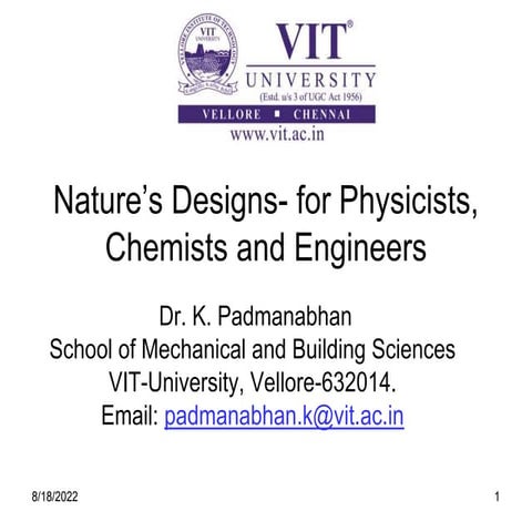 Nature’s Designs- for Physicists, Chemists and Engineers.ppt