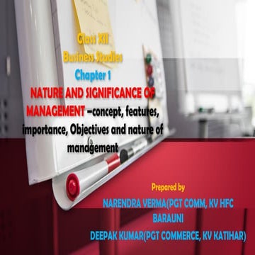 Nature & Significance of Mngt - commerce classes by deepak tanwer.pptx