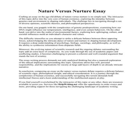 Nature Versus Nurture Essay.pdf