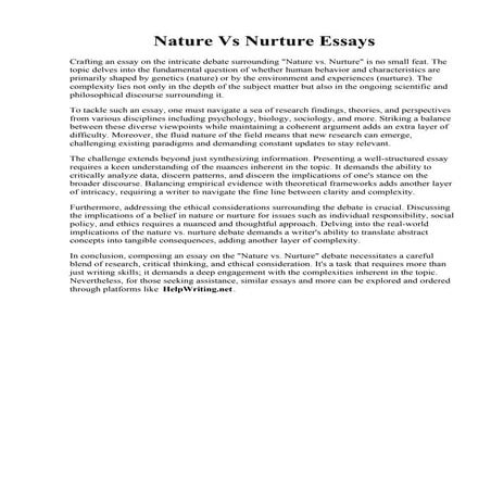 Nature Vs Nurture Essays.pdf