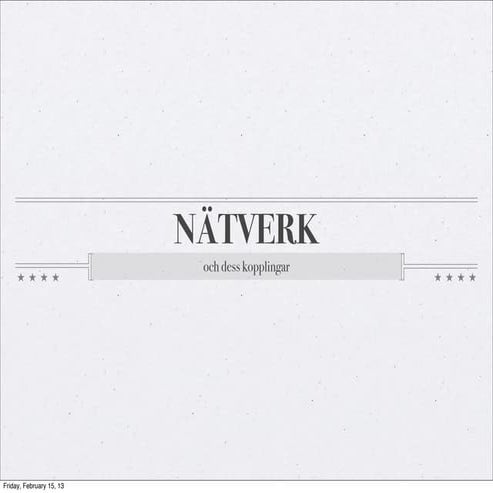 Nätverk powerpoint
