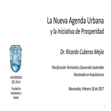 La Nueva Agenda Urbana | PPT