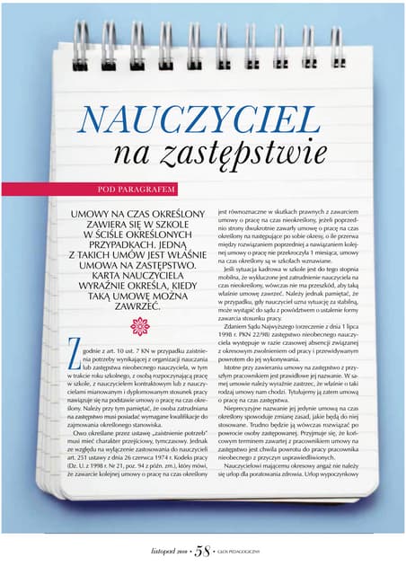 Nauczyciel na zastępstwie gp23 | PDF