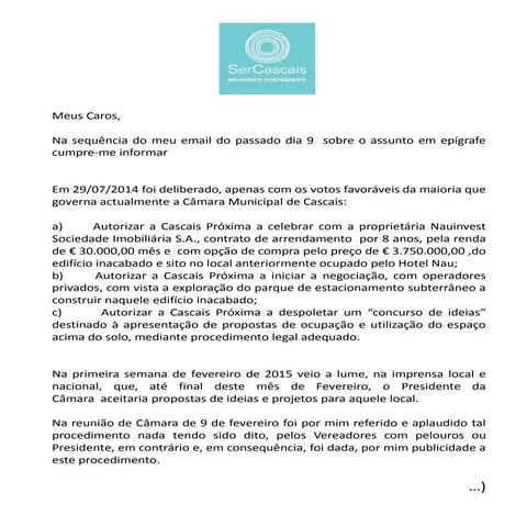 Projectos para o Hotel Nau em Cascais...