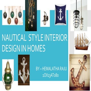 Nautical style interior design | PPTX