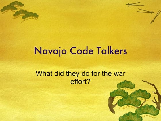 Navajo Code Talkers | PDF