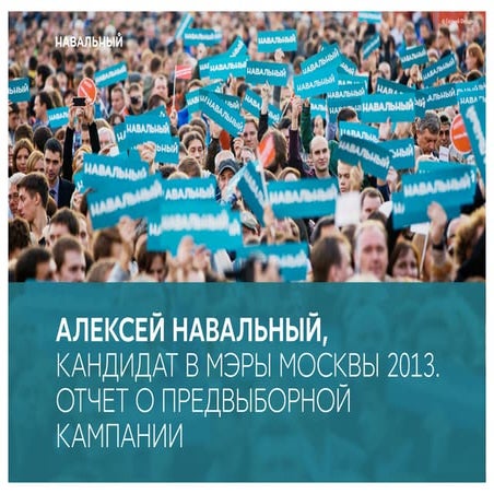 Навальный. Отчет о предвыборной кампании в мэры Москвы 2013