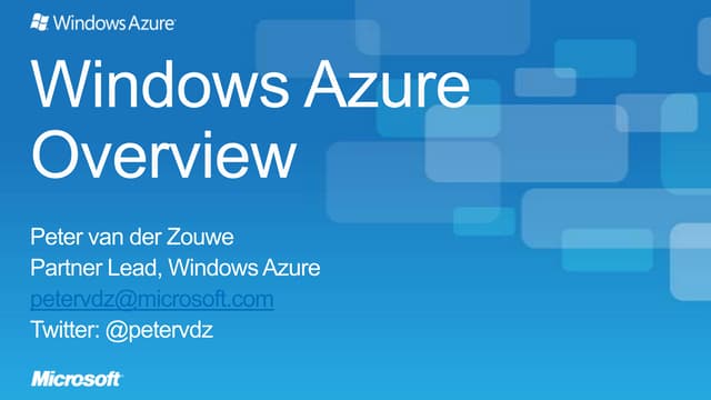 Navantis & Microsoft "Find Your Silver Lining in the Cloud" Event Slidedeck