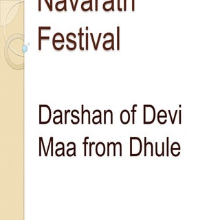 Navaratri Festival in Dhule