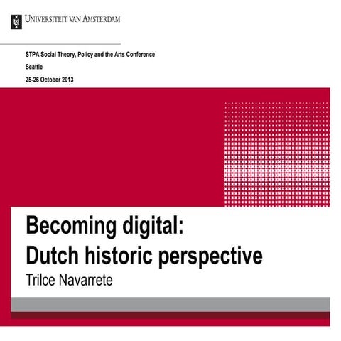 Becoming Digital: Dutch historic perspective (museums)