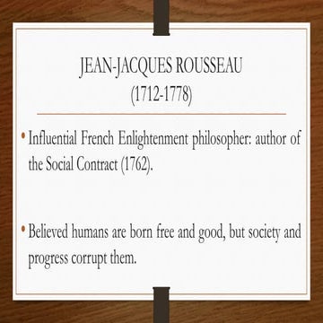 Rousseau's Theory of Social Contract | PPTX