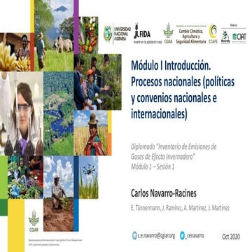 Introducción a la problemática del cambio climático global y observación de cambios