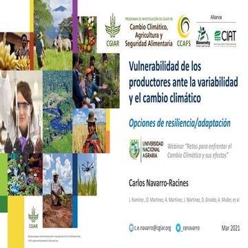 Vulnerabilidad de los productores ante la variabilidad y el cambio climático