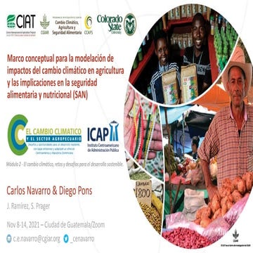 Modelación de impactos de cambio climático en agricultura