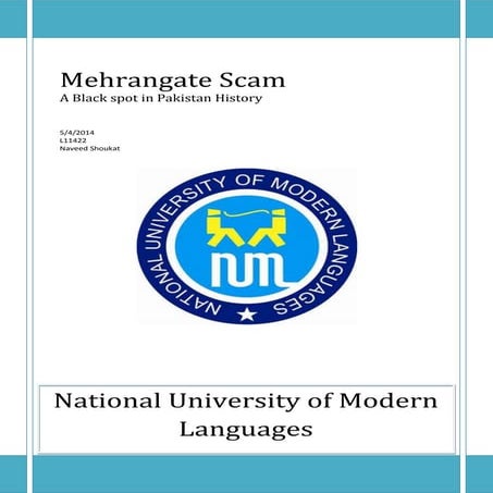 mehran gate scandal corprate governance study | DOCX