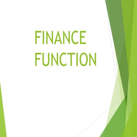 finance function
