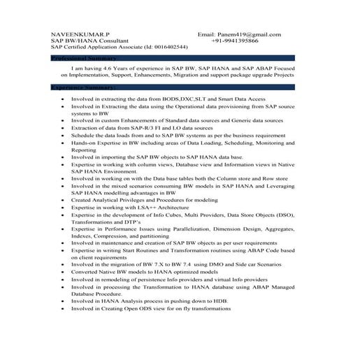 Naveen resume