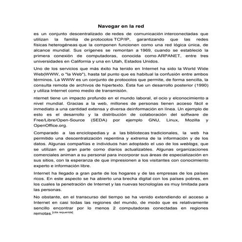 Navegar en la red