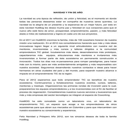 Navidad y fin de año hub bog