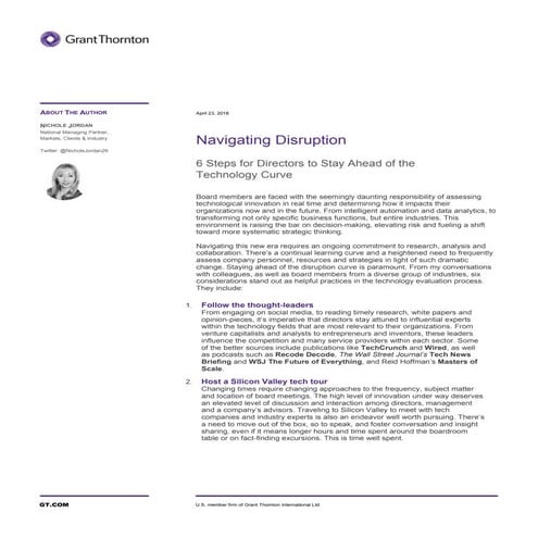 Navigating Disruption: 6 Steps for Directors to Stay Ahead of the Technology ...