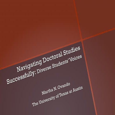 Navigating Doctoral Studies, Spring 2012