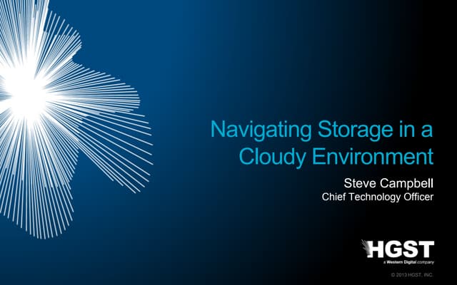 Navigating Storage in a Cloudy Environment