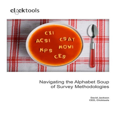 Navigating the alphabet soup of survey methodologies