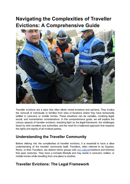 Navigating the Complexities of Traveller Evictions-A Comprehensive 
