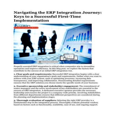 Navigating the ERP Integration Journey Keys to a Successful First-Time Implem...